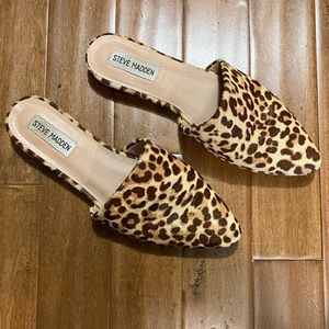 Steve Madden leopard mules